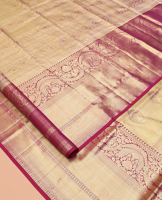 Purple Kanchipuram Tissue Silk Saree