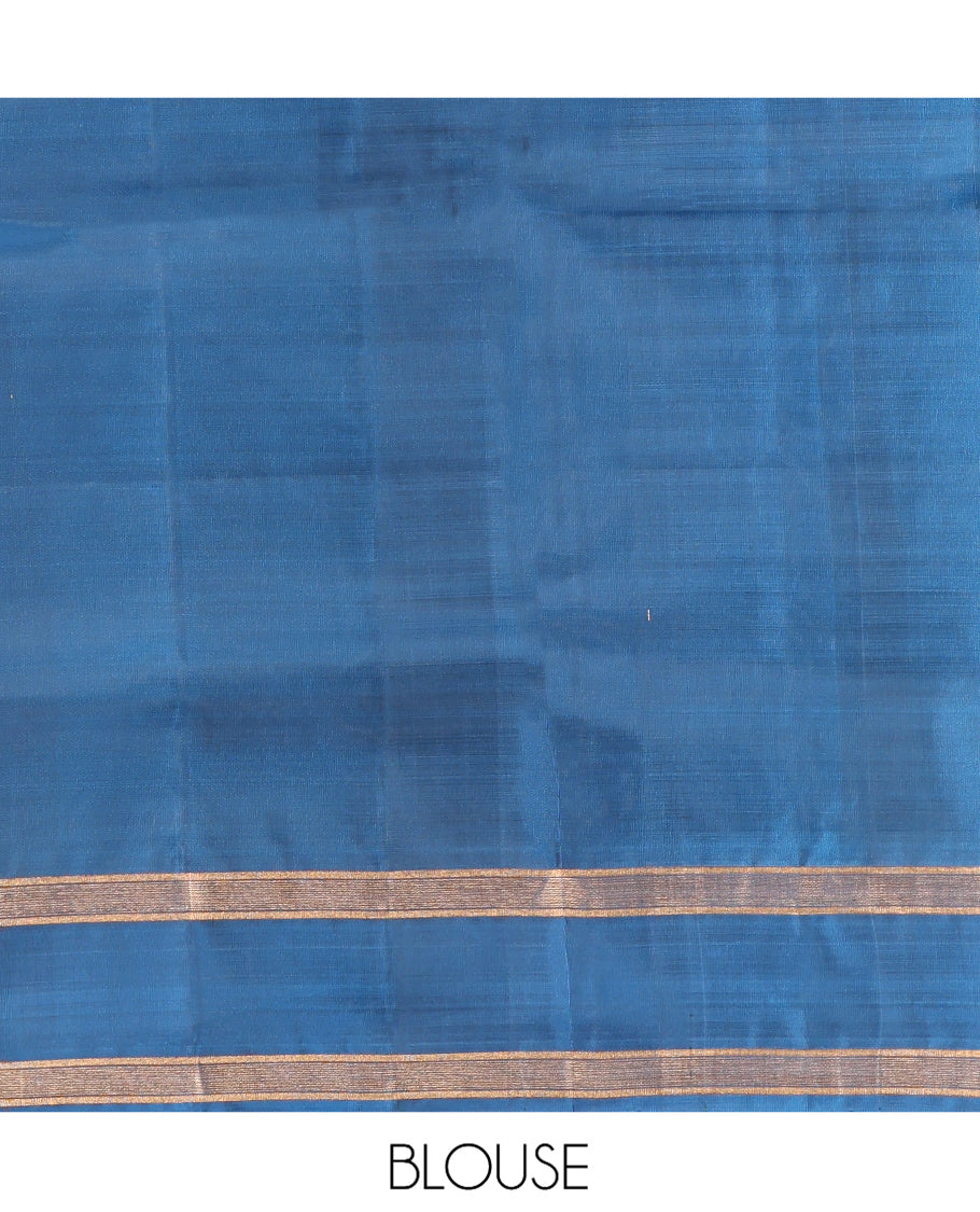 Maroon Mayuri Lite Silk Mix Saree, Gracefully Embellished with Zari Buttas, a Contrast Zari Border, Intricate Pallu, and a Contrast Blouse