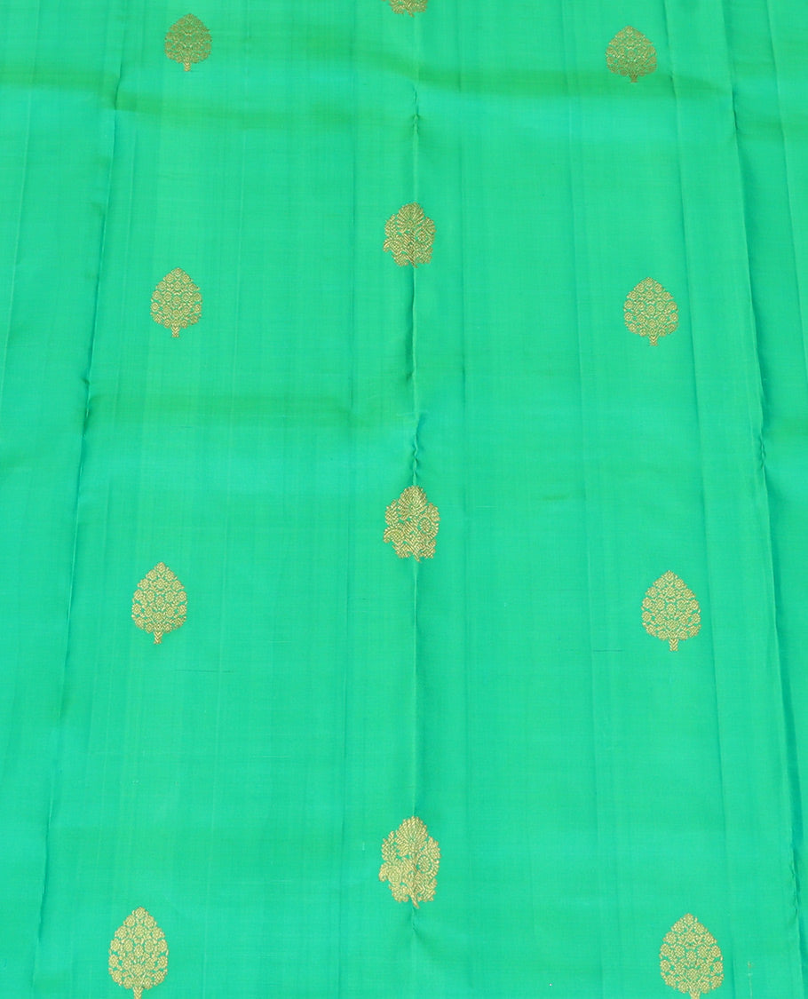 Green Pure-Silk Half-Saree