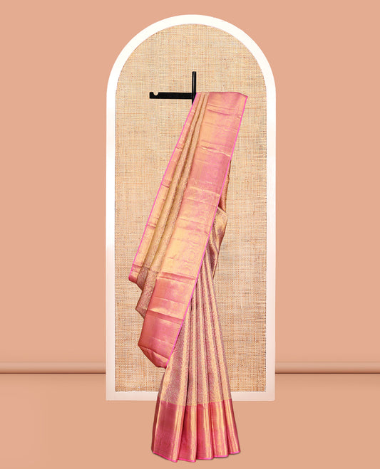 Pink Kanchipuram Tissue Silk Saree