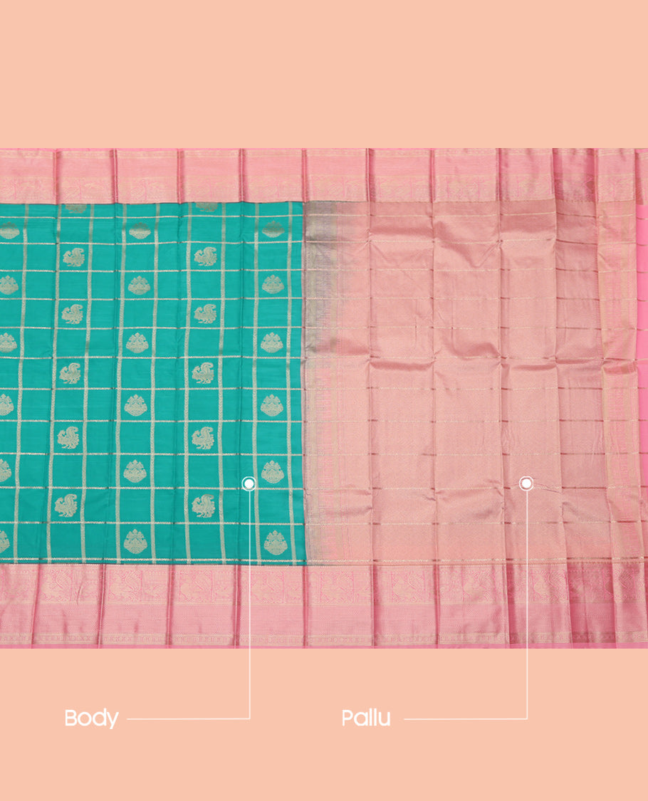 Green Zari Border Budget Silk Saree