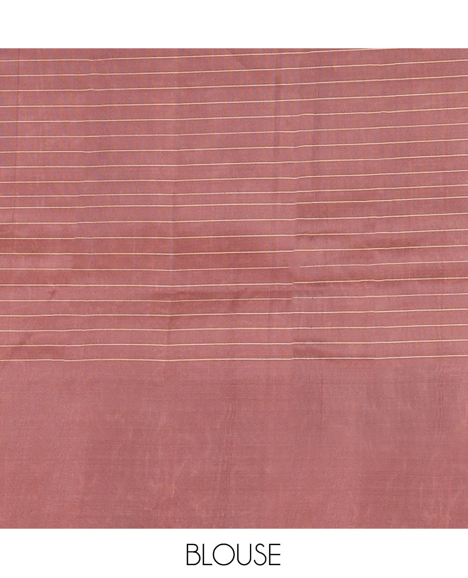 Brown Mayuri Lite Silk Mix Saree