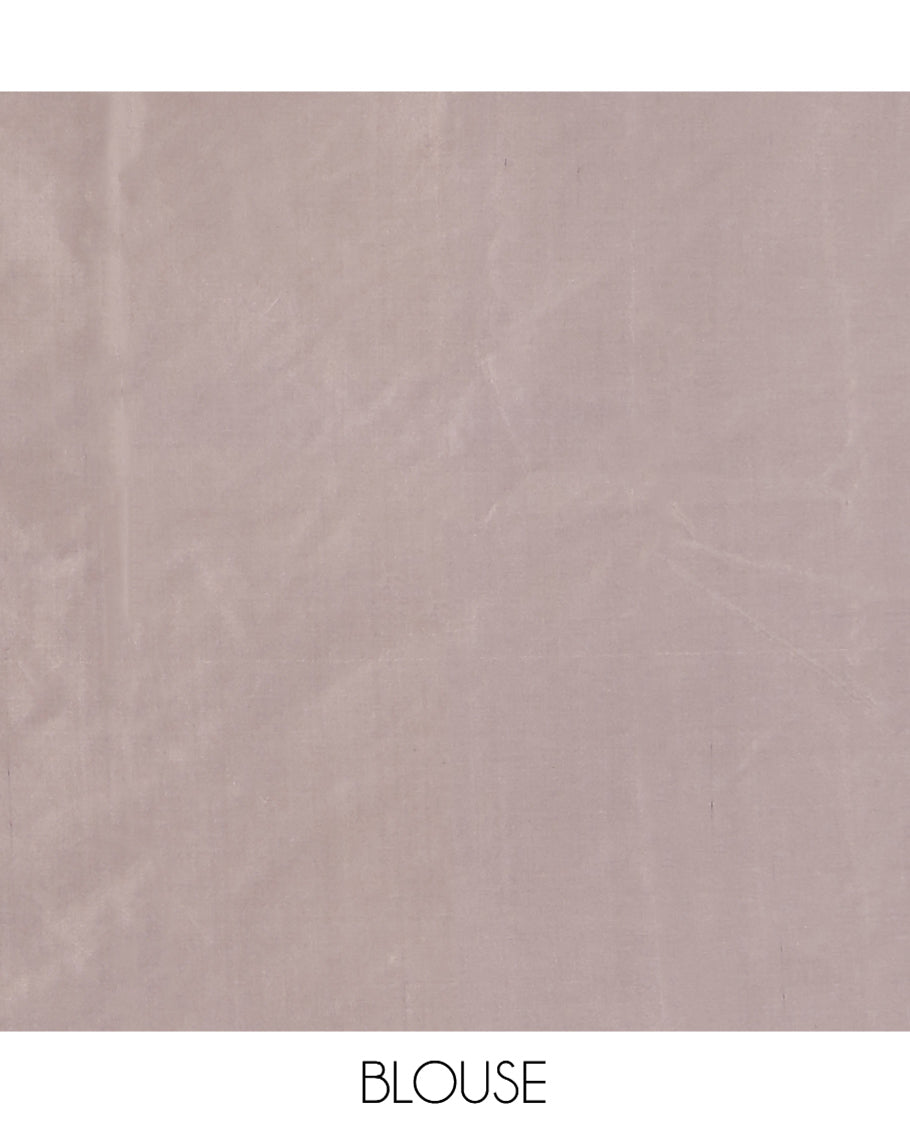 Borderless Grey Zari Striped Arani Saree, a Pallu of Zari Stripes, and a Matching Blouse