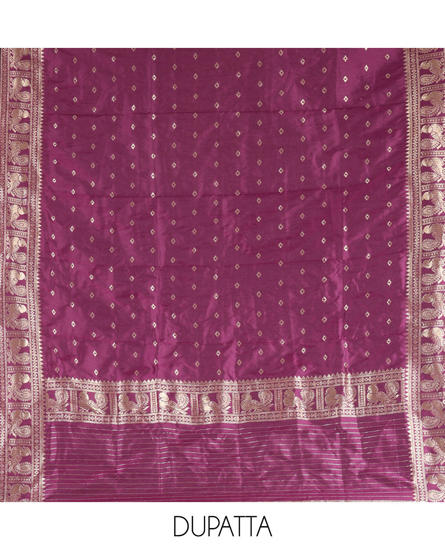 Mustard Semi-Silk Material Chudidar Set