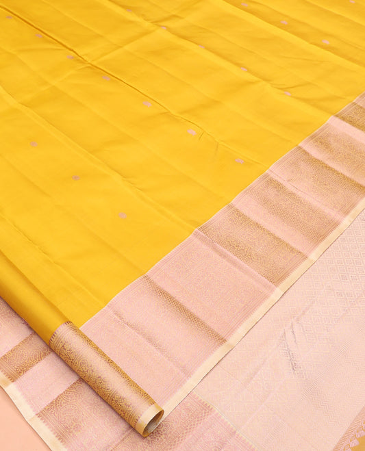 Yellow Kanchipuram Silk Saree
