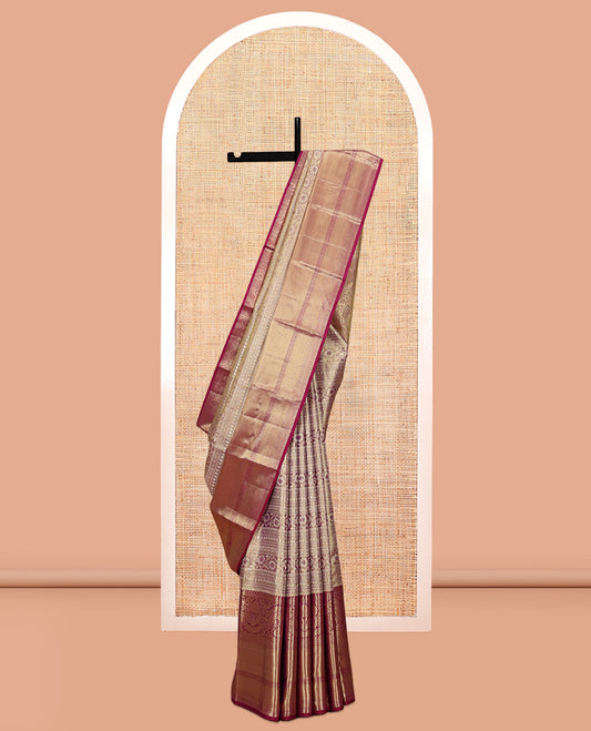 Purple Kanchipuram Tissue Silk Saree