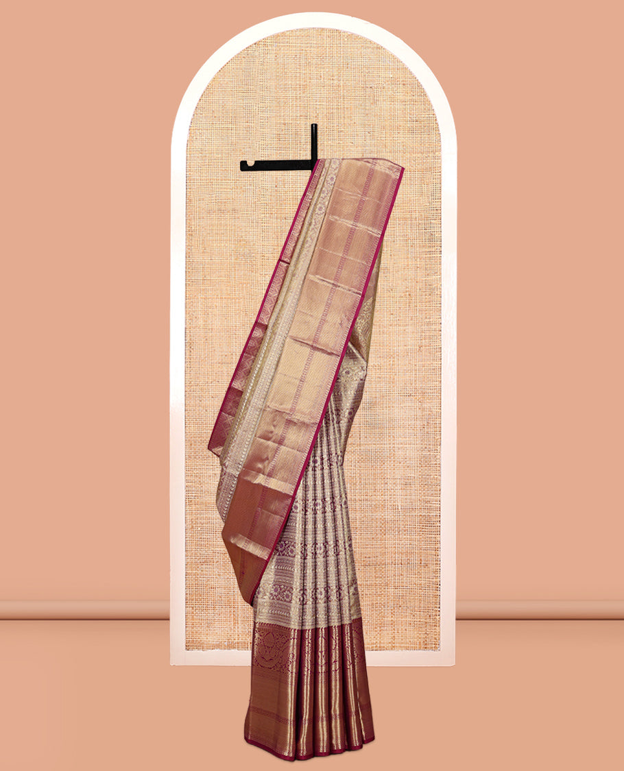 Purple Kanchipuram Tissue Silk Saree