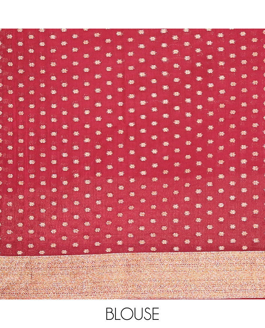 Maroon Fancy Crepe Saree