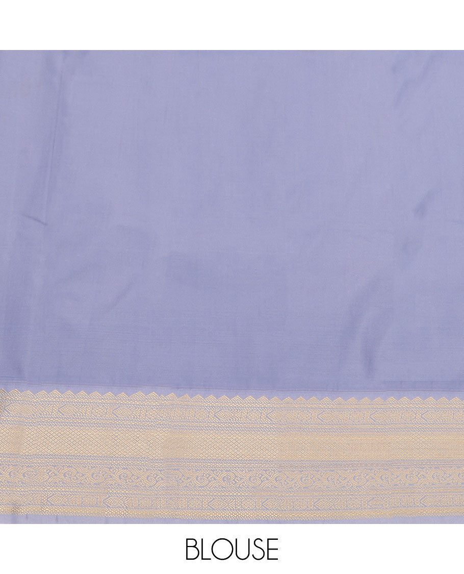 Black Budget Silk Saree, Detailed with Zari Butta and Checks on Its Body, Complemented by a Contrast Traditional Zari Design Border, Pallu of Jaal Designs, and Paired with a Contrast Blouse