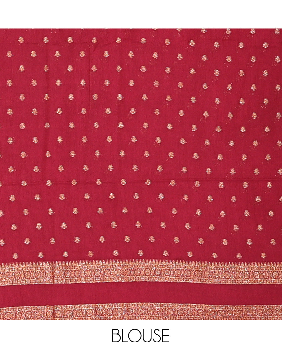 Maroon Fancy Crepe Saree