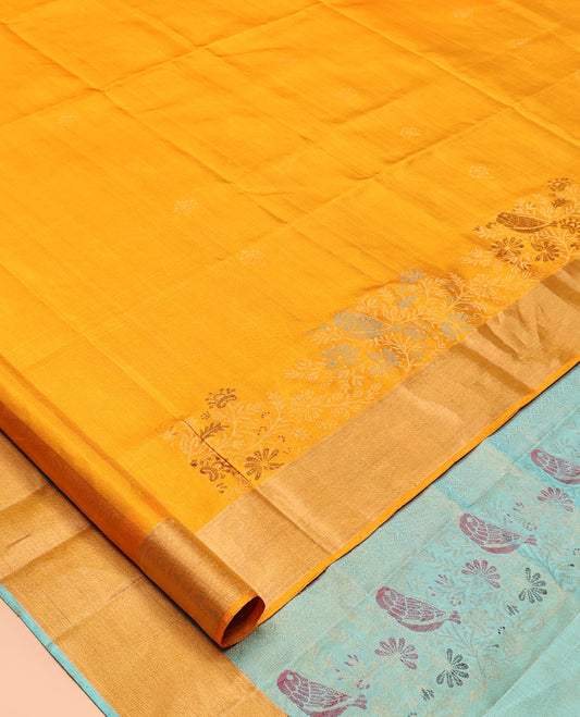 Yellow Mayuri Soft Silk Saree