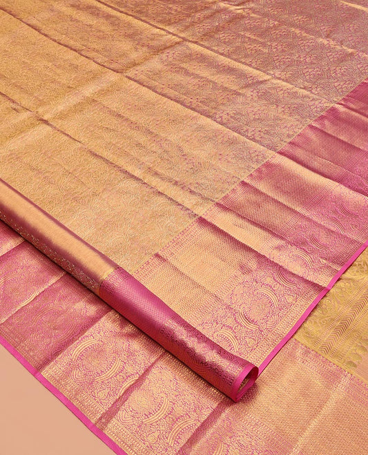 Pink Kanchipuram Tissue Silk Saree