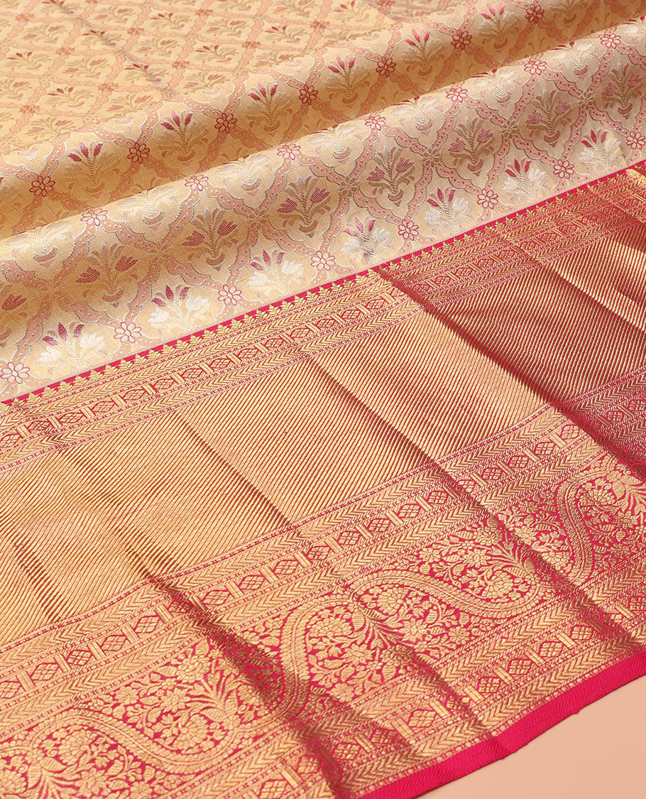 Sandal Pure Silk Half-Saree