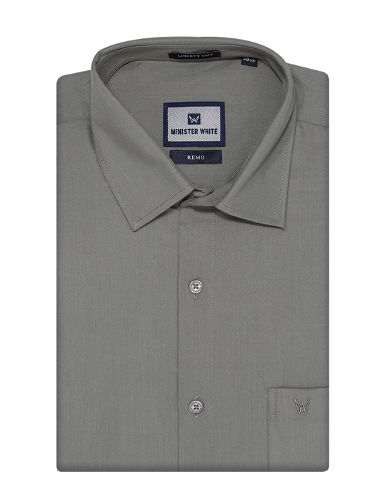 Mens Cotton Regular Fit Cement Colour Shirt Remo