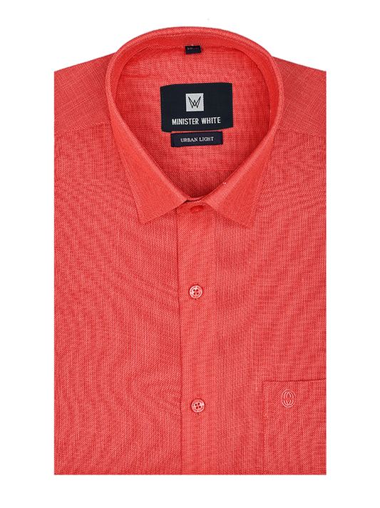 Mens Cotton Regular Fit Red Colour Shirt Urban Light