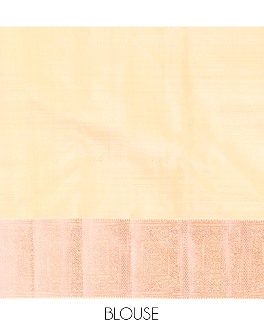 Yellow Kanchipuram Silk Saree