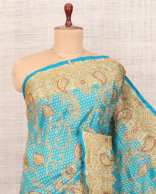 Blue Mysore Silk Saree