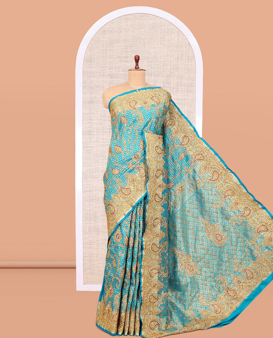Blue Mysore Silk Saree