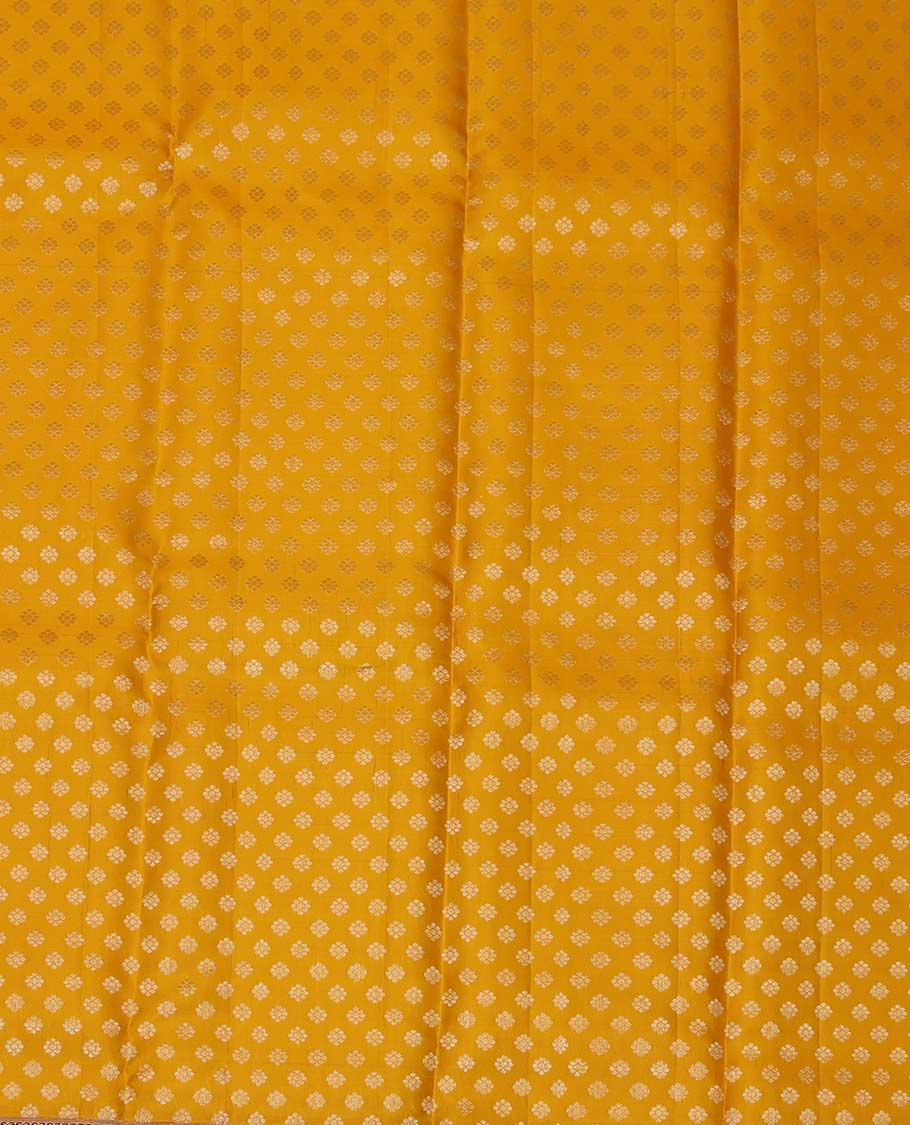 Yellow Pure Silk Pavadai Material Set