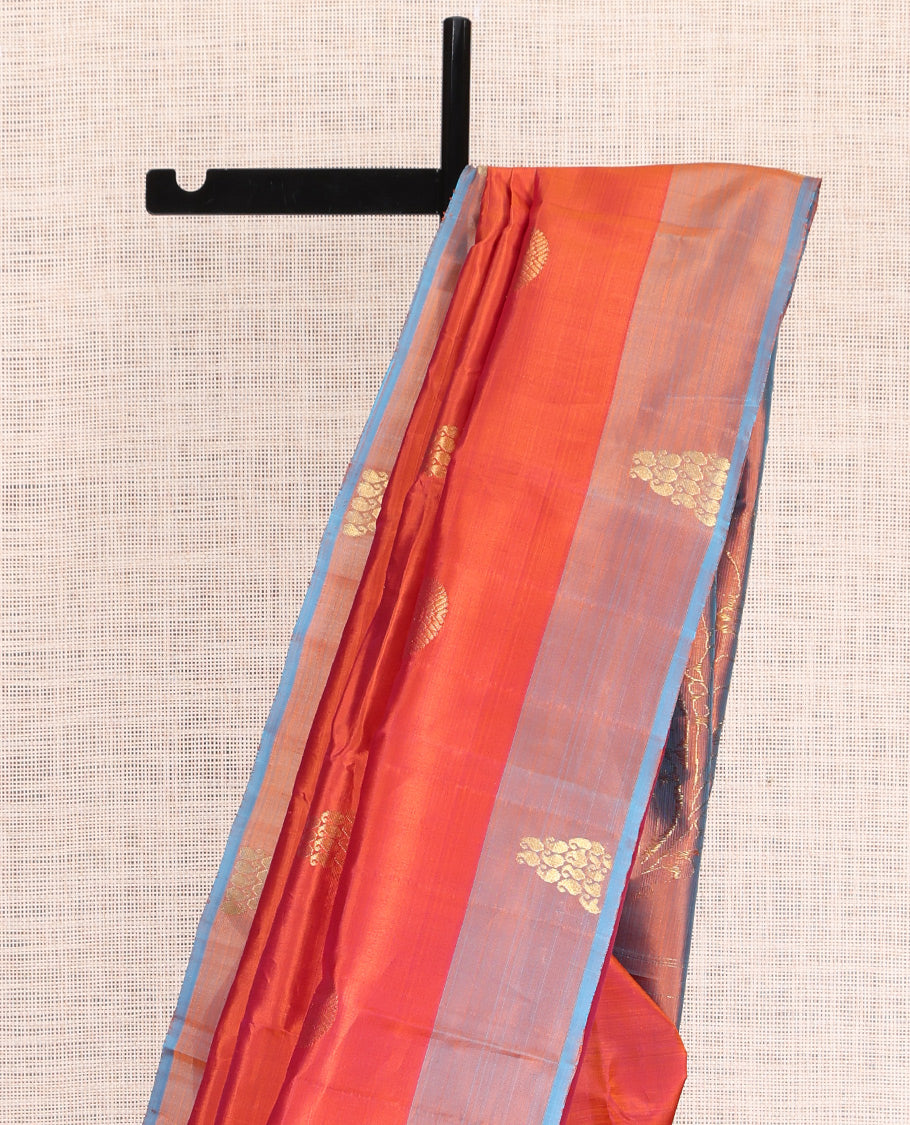 Orange Kanchipuram Silk Saree