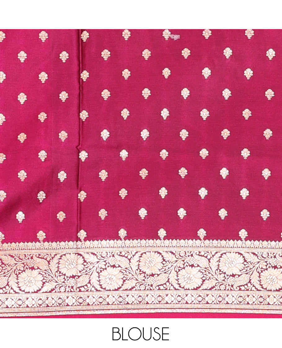 Wine Banaras Nylon Saree