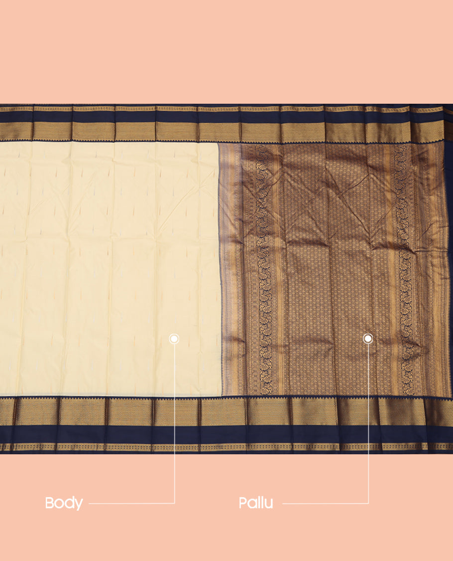 Sandal Zari Butta Budget Silk Saree