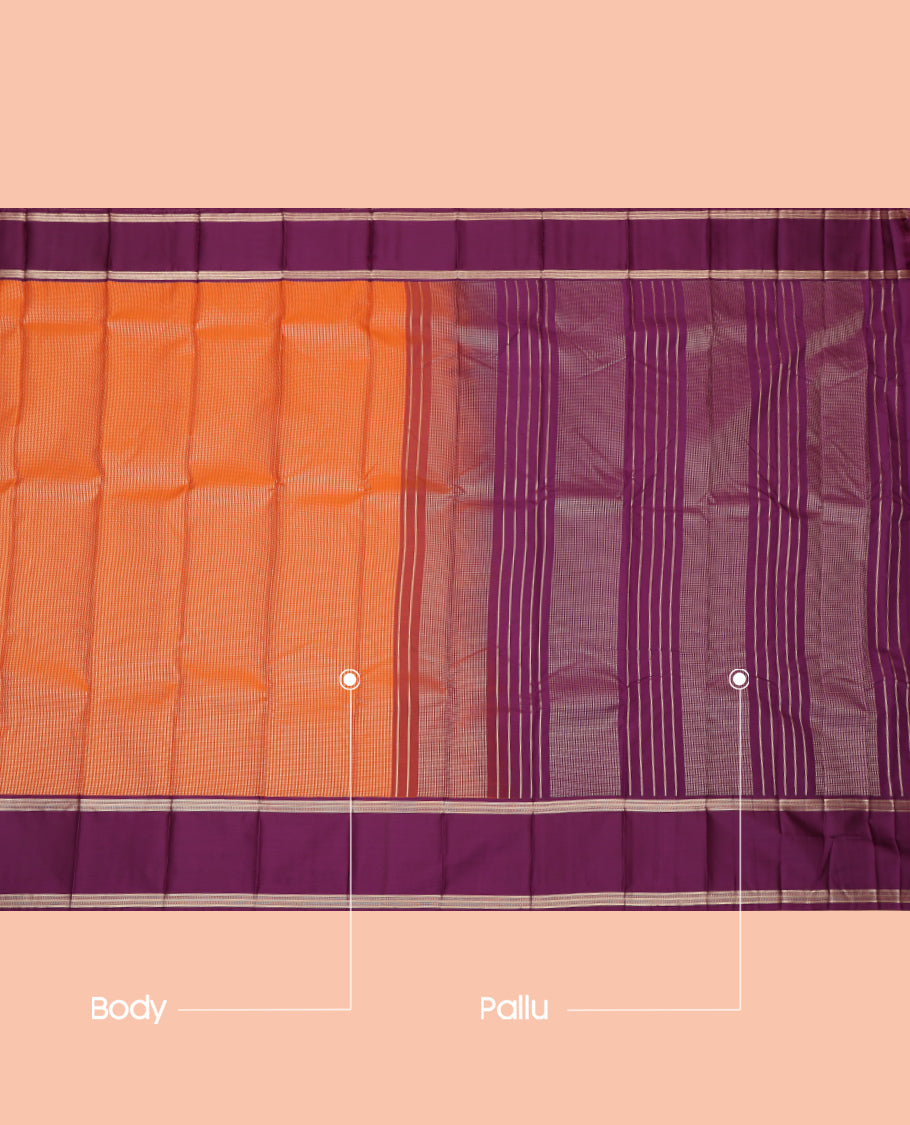 Orange Budget Silk Saree