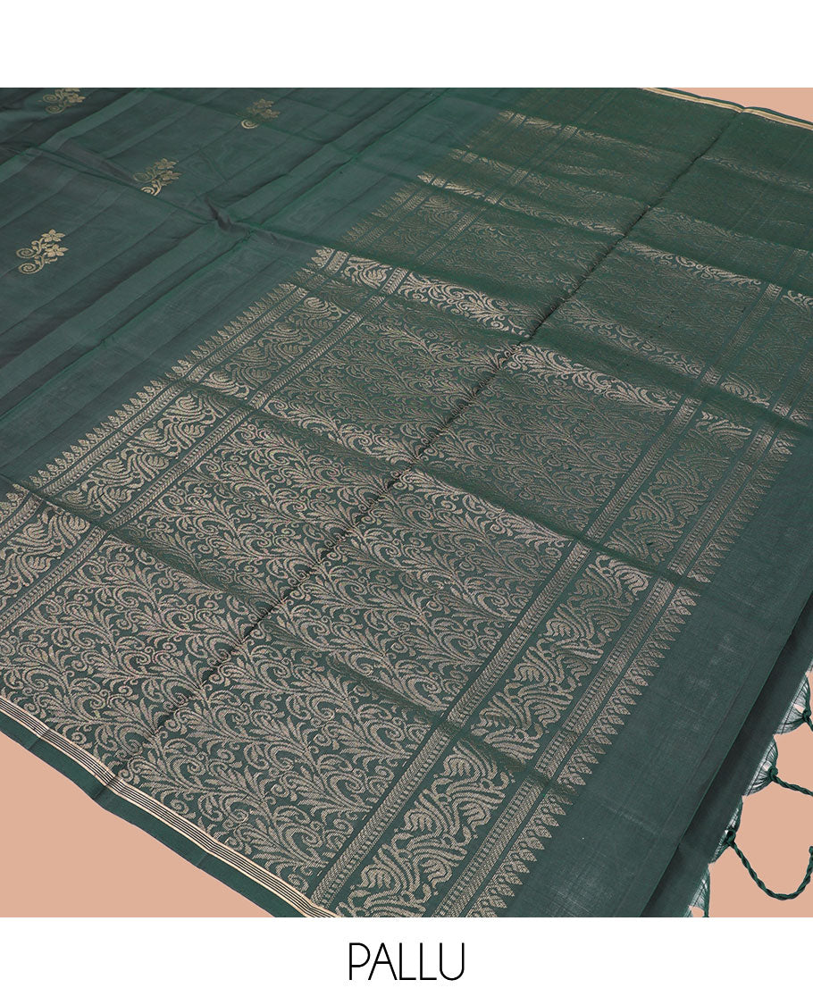 Green Mayuri Lite Silk Mix Saree