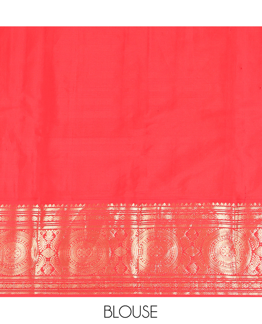 Yellow Kanchipuram Silk Saree