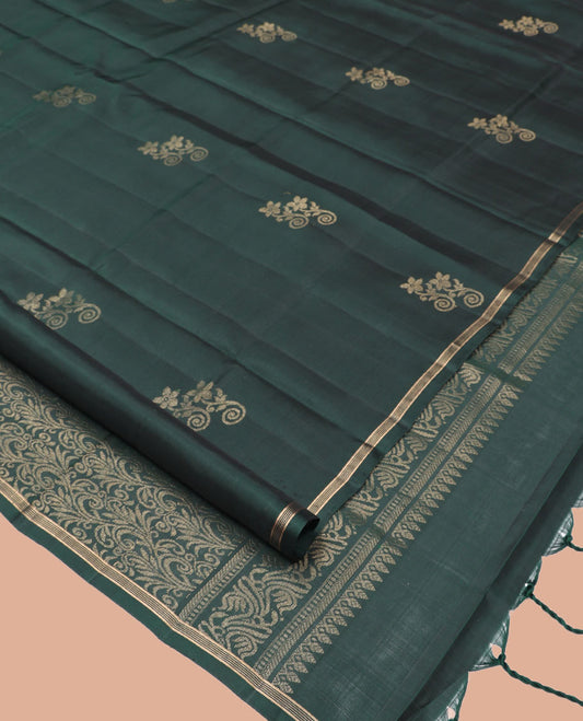 Green Mayuri Lite Silk Mix Saree