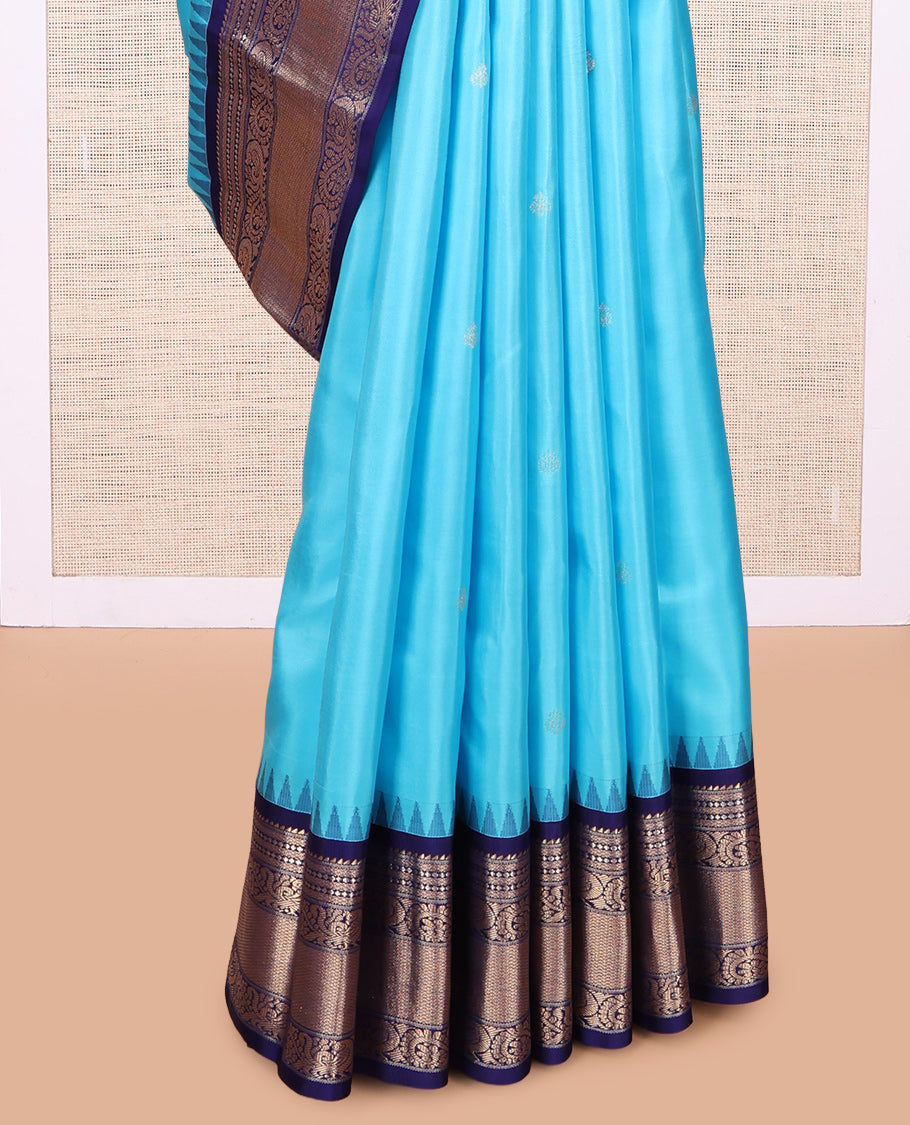 Blue Kanchipuram Silk Saree