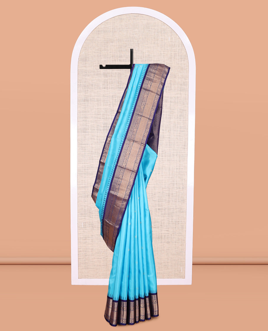 Blue Kanchipuram Silk Saree