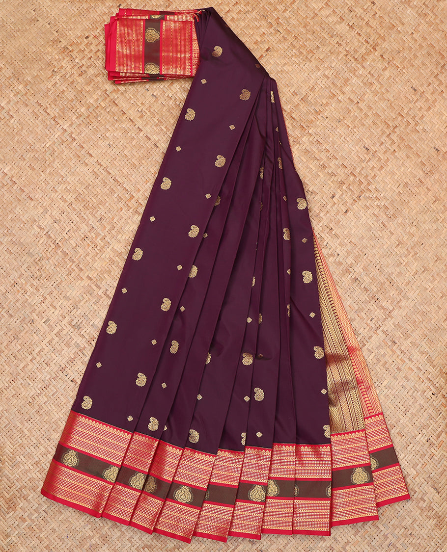 Wine Budget Silk Saree