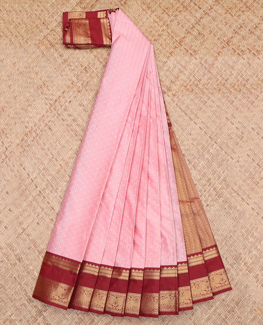 Pink Stripes Budget Silk Saree