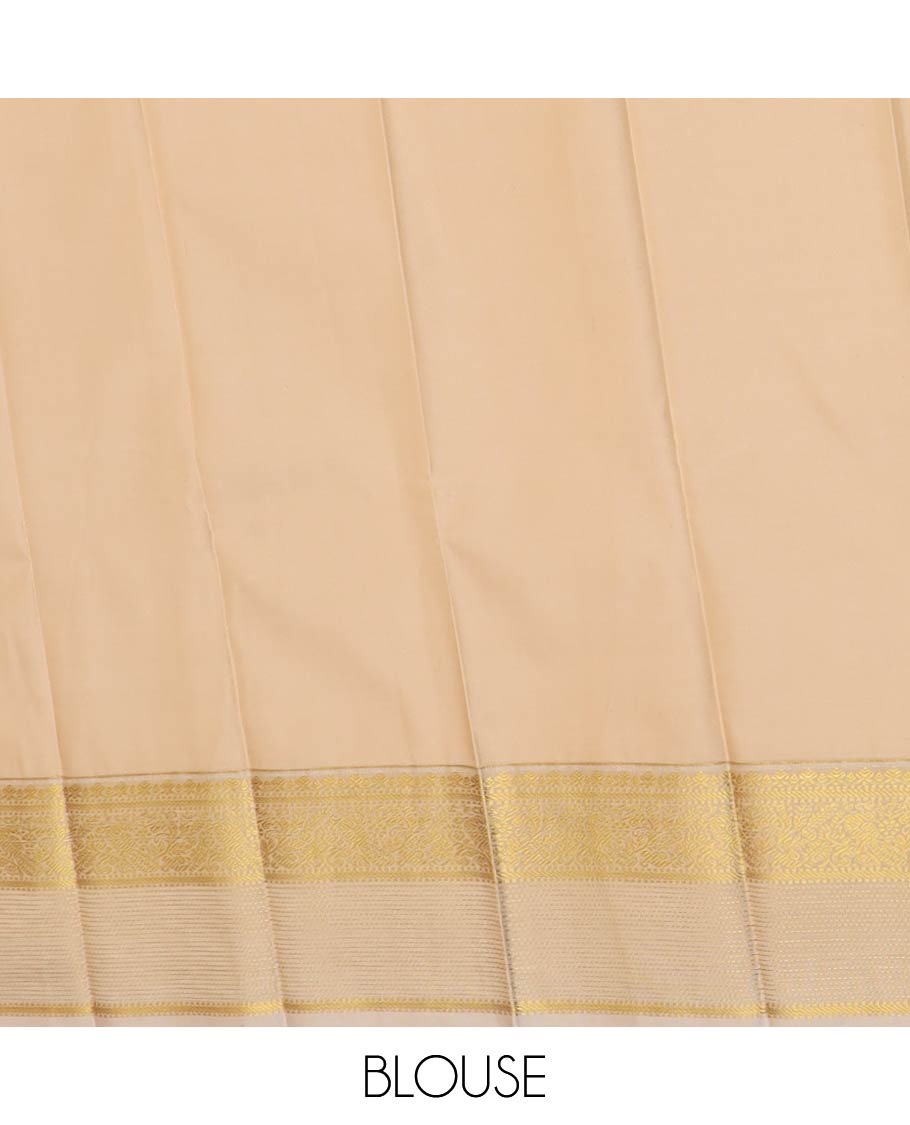 Purple peacock chakra zari buttas gift saree, contrast traditional zari design rettai pettu border, and jaal pallu