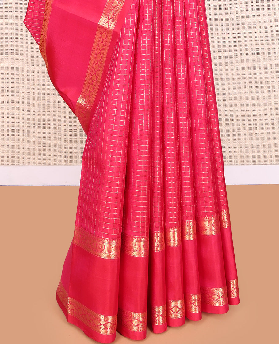 Red Kanchipuram Chettinad Saree