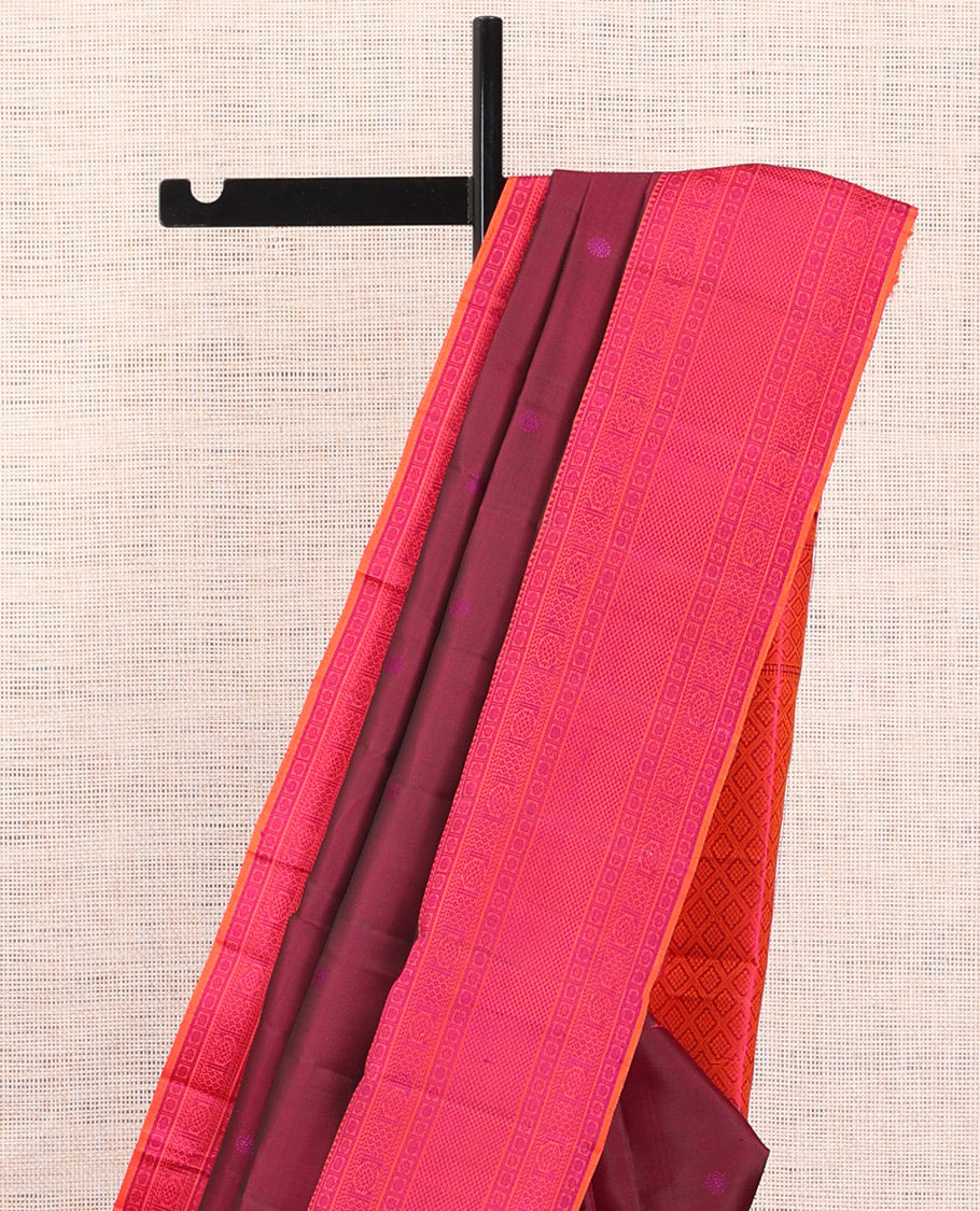 Maroon Kanchipuram Silk Saree