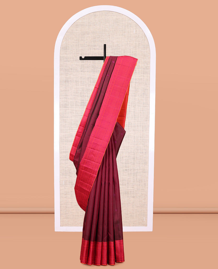 Maroon Kanchipuram Silk Saree