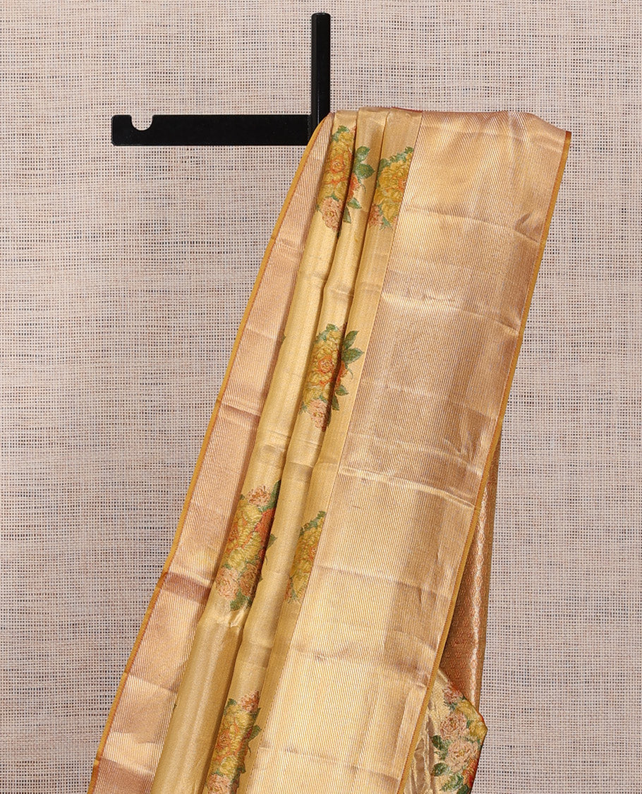 Gold Kanchipuram Tissue Silk Saree