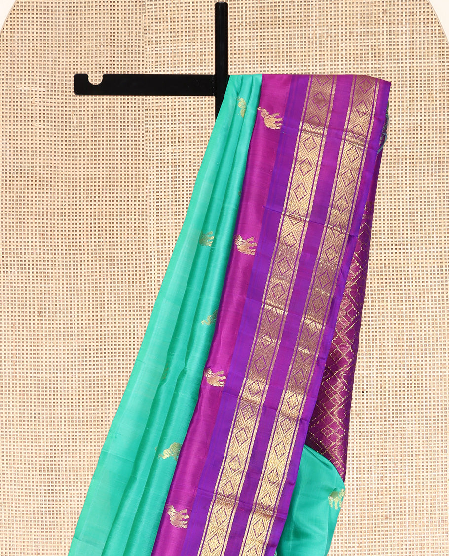 Blue Kanchipuram Silk Saree