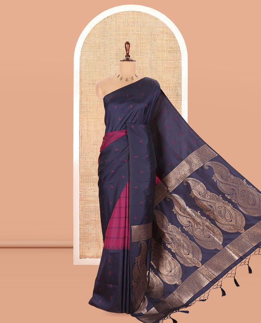 Borderless Purple Elite Soft Silk Saree