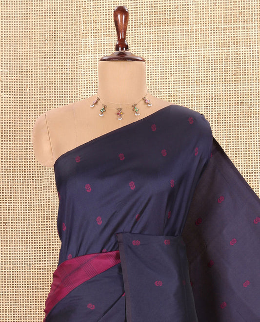 Borderless Purple Elite Soft Silk Saree