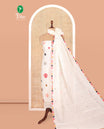 Cream Mul Chanderi Material Chudidar Set