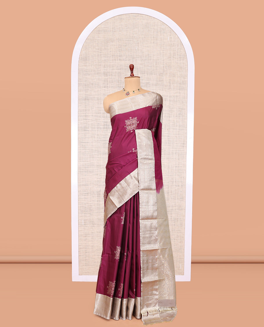 Wine Budget Silk Saree