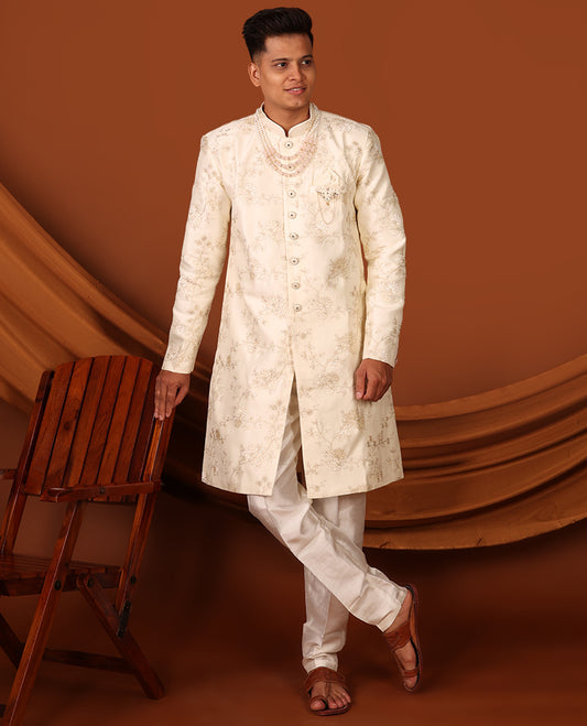 Cream Men's Kurta