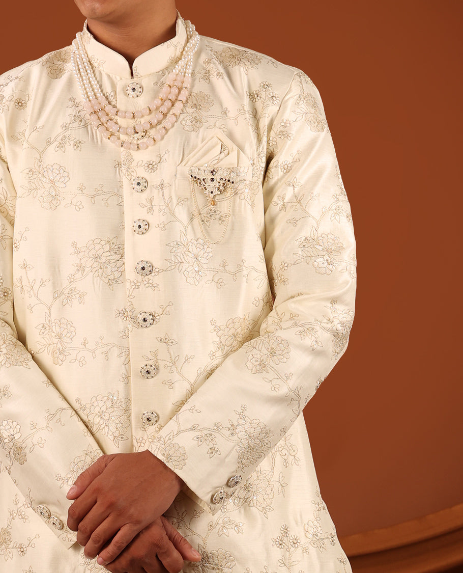 Cream Men's Kurta