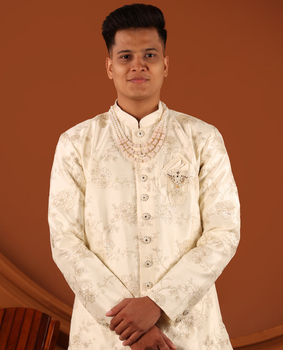 Cream Men's Kurta