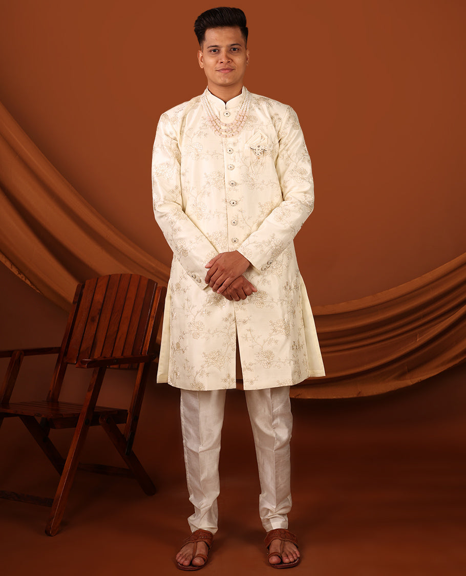 Cream Men's Kurta
