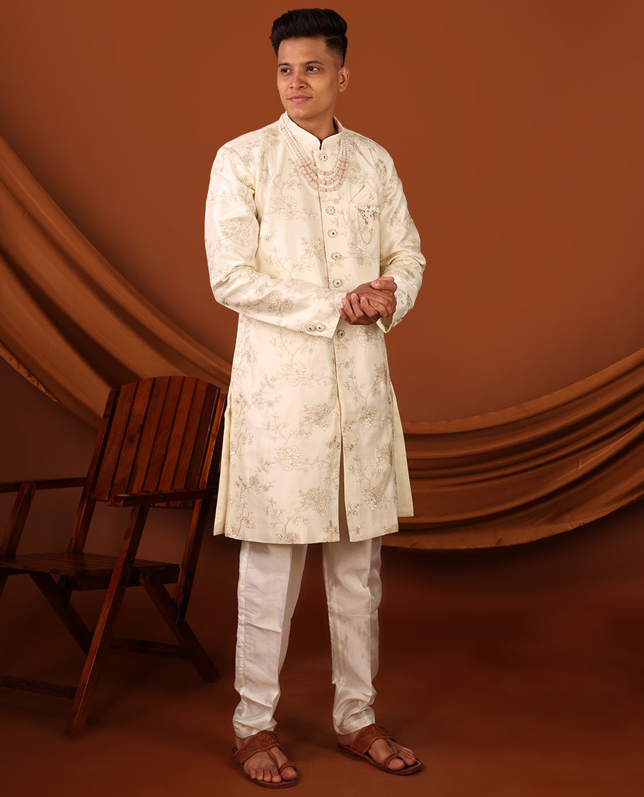 Cream Men's Kurta