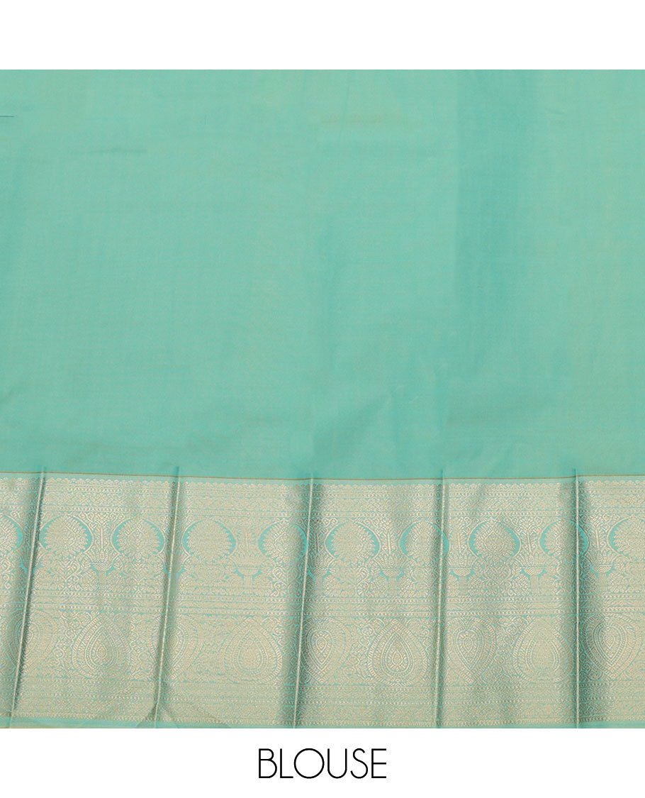 Purple Budget Silk Saree, Prettified with Buttas All Over Its Body, Complemented by a Contrast Traditional Zari Design Border, Intricately Designed Pallu, and Paired with a Contrast Blouse